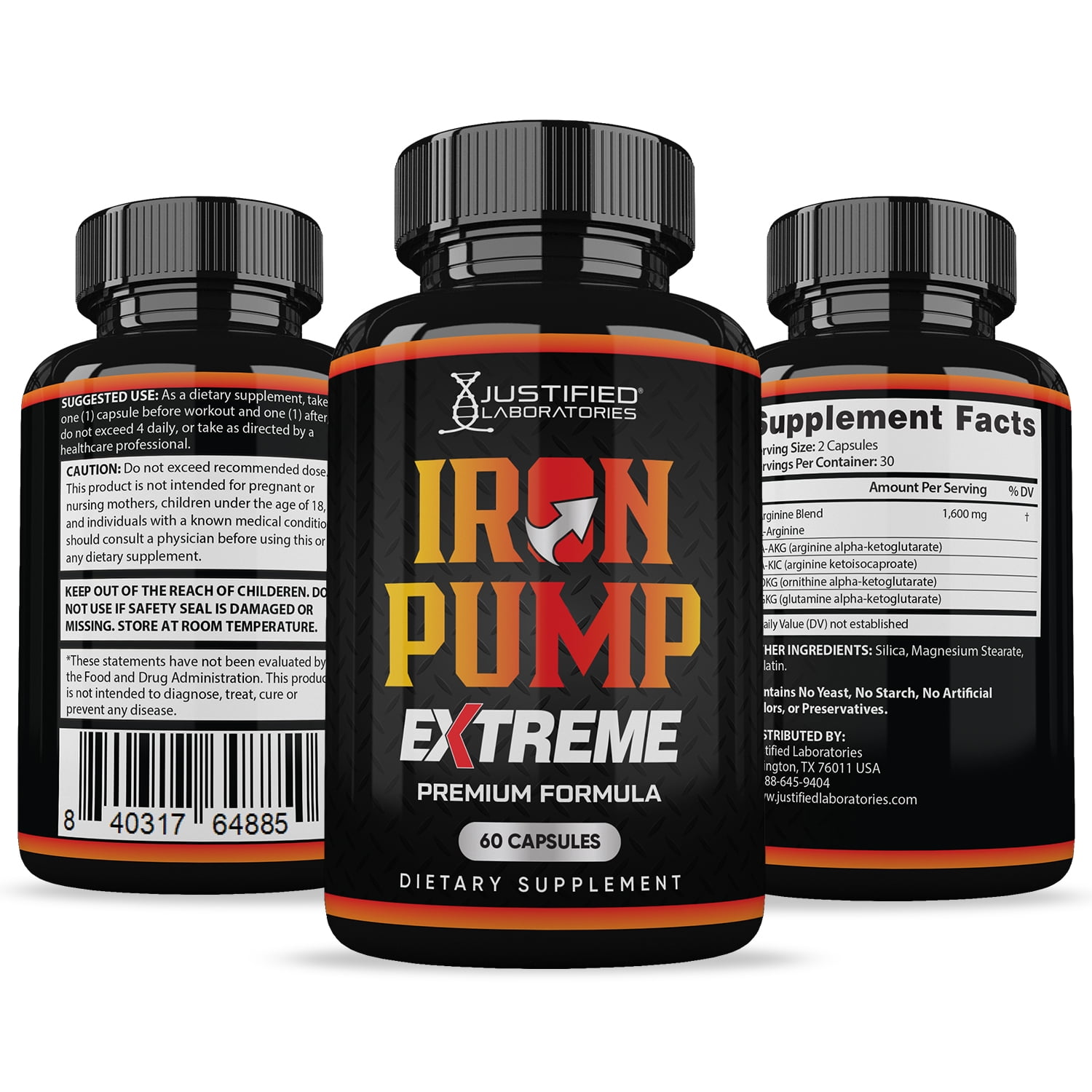 Iron Pump Extreme 1600MG Advanced Men's Health Formula 60 Capsules