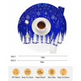 thumbnail image 6 of 15 Inch Round Placemats Set of 4, Blue Christmas Snowflakes Non Slip Heat Insulation PP Table Mats, Xmas Balls Winter Pine Tree Washable Place Mats for Kitchen Dining Party Table Decor, 6 of 7