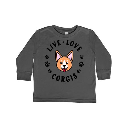 

Inktastic Live Love Corgis Gift Toddler Boy or Toddler Girl Long Sleeve T-Shirt