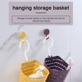 thumbnail image 3 of POINTERTECK [] Bathroom Rotating Hanging Basket with Hook 1pcs Laundry Basket Portable Bathroom Home Plastic Dirty Basket Laundry Basket Living Room Storage Basket Yellow, 3 of 6