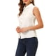 thumbnail image 4 of Camiseta sin mangas casual para mujer INSPIRE CHIC con cuello Peter Pan de chambray 3XL blanca, 4 of 6