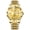 Full Gold-Gold Noodles, variant on Men's 20mm Business Stainless Steel Link Wristwatch, Multicolor