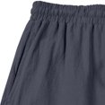 thumbnail image 4 of Delconic Mens Casual Cotton Linen Two Piece Set Long Sleeve Collared Pullover Top and Drawstring Straight Leg Pants Outfit Navy S, 4 of 6