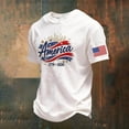 thumbnail image 2 of CUSTG Men T-Shirts Anniversary Print Short Sleeve T Shirt Casual Crewneck Tee For Daily Wear And Comfort Celebrate America's 250th Anniversary Fashionable 1776-2026 Tops, 2 of 3