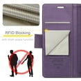 thumbnail image 5 of CaseMe Leather For Samsung Galaxy A20/A30/M10S Wallet Case with RFID Blocking, For Samsung Galaxy A20/A30/M10S Case Wallet for Women Men Card Holder Magnetic Clasp Kickstand Folio Case,Purple, 5 of 11