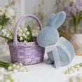 thumbnail image 4 of Easter Flocked Bunny Figurine with Bow, Realistic Fuzzy Rabbit Statue, Adorable Easter Bunny Decor Home Tabletop Decor, Soft Easter Decor for Cozy Farmhouse Mantel and Shelf Display, 7*8.6in, Blue, 4 of 8