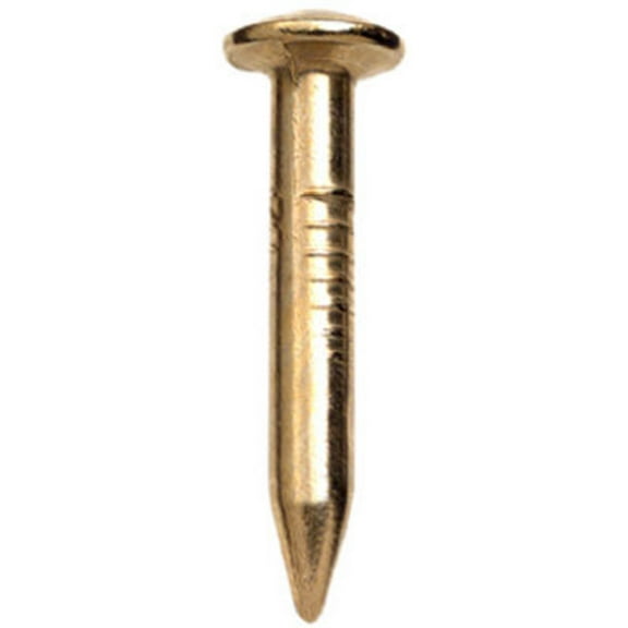 Hillman 1 in. Bendless Brass-Plated Steel Nail Oval Head