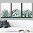 thumbnail image 2 of wall26 Framed Wall Art Print Set Green Succulent and Cactus Variety Wilderness Nature Illustrations Modern Art Rustic Closeup Colorful for Living Room, Bedroom, Office Natural - 24"x36"x3 B, 2 of 5
