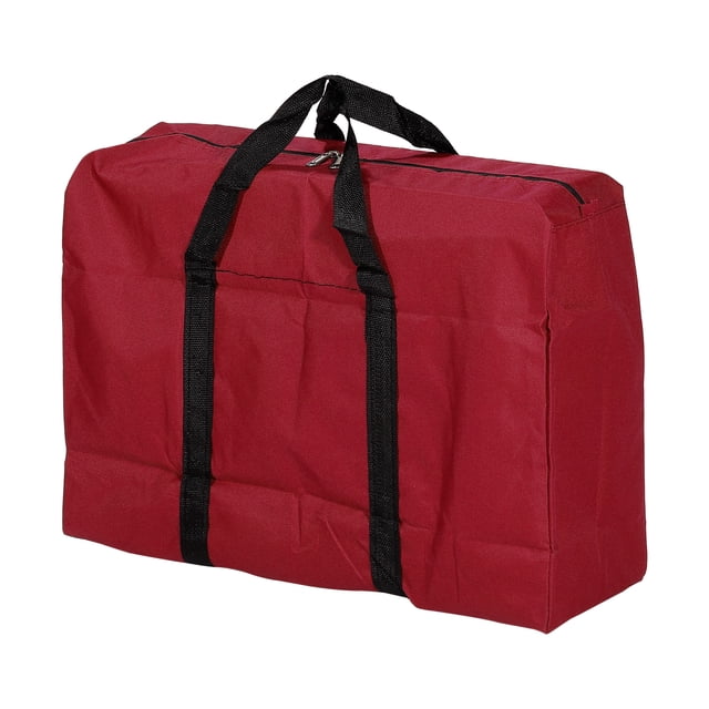 Unique Bargains 40L Capacity Storage Tote with Zippers Clothes Moving Tote Bags, Red