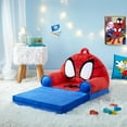 thumbnail image 2 of Marvel Spidey & Friends Red & Blue Polyester 2-in-1 Flip Out Chair, 2 of 8