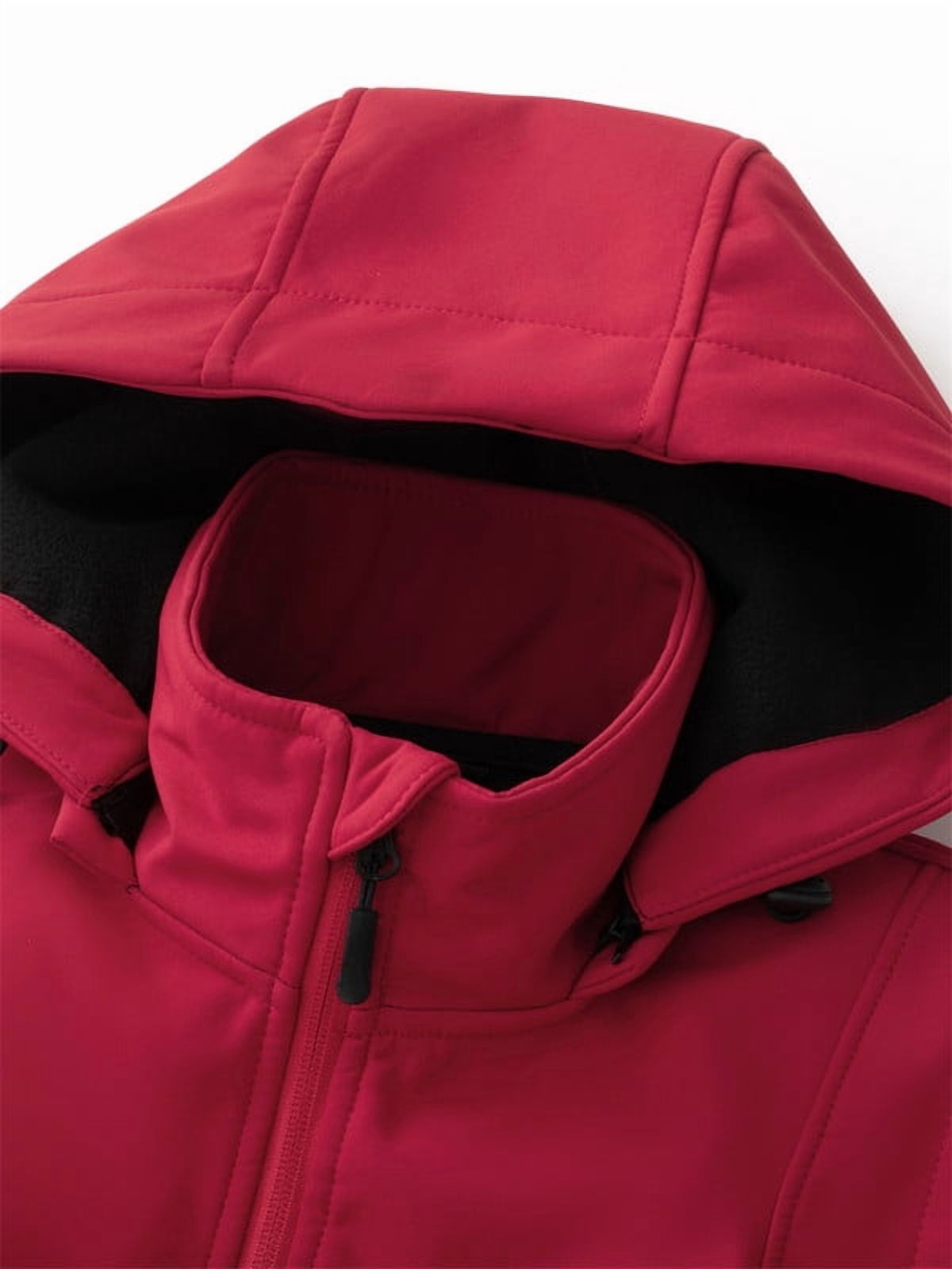 KVE Women's Hooded Softshell Vest Fleece Lined Windproof Zip Up Sleeveless Jacket Lightweight Coat for Running Red XX-Large