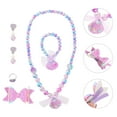 thumbnail image 3 of 6pcs/ Set Kids Decorative Bracelet Necklace Set Children Raring Finger Ring, 3 of 9