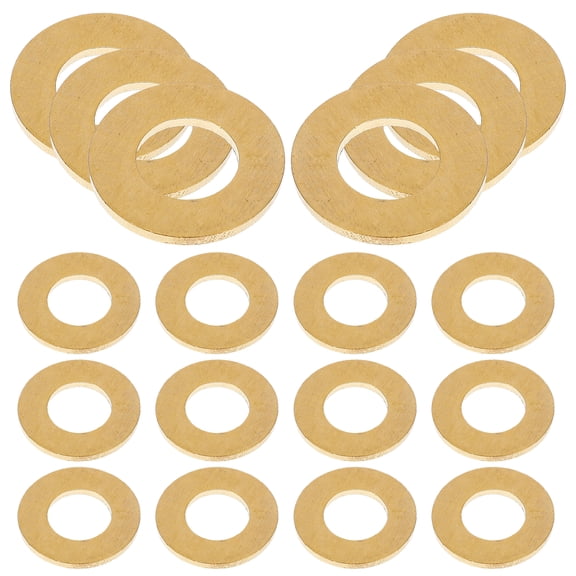 50 Pcs Brass Flat Washer Flat Ring Seal Kit Metric Round Seal Washer Gasket Hardware Copper Seal Kit