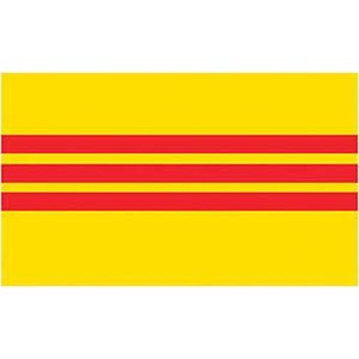 South Vietnam Flag On Stick 4" x 6"