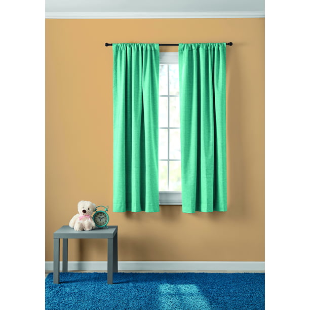 Your Zone Chambray Blackout Window Curtain Panel Pair, Set of 2