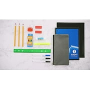 20 Piece Stationary Kits Containing 1 Spiral Notebook, 1 Colored Folder, 3 Ballpoint Pens, 3 Pencils, 5 Crayons, 2 Erasers, 1 Pencil Case, 1 Sharpener, 1 Metric Ruler & More!