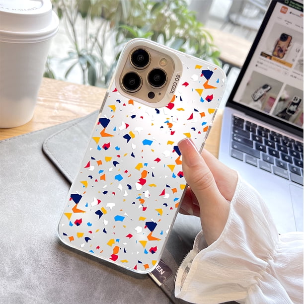 "Proteja su preciado iPhone con una funda plateada de doble capa con estampado de dibujos animados de alta calidad"