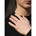 thumbnail image 4 of Suplight 925 Sterling Silver Evil Eye Band Ring, 2MM Thin Vintage Finger Thumb Ring for Women, 4 of 10