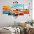 thumbnail image 4 of Designart "Teal Orange Bold Abstract Flow composition I" Abstract Collages Metal Wall Art Set, 4 of 5