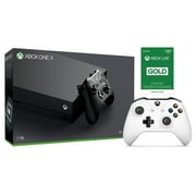 Xbox One X with Wireless Controller and Live Card Value Bundle