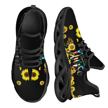 Nurse with Sunflower Summer Sneakers Designer Shoes Breathable Flats for Teens Footwear Women