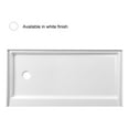 thumbnail image 2 of Elegant Kitchen & Bath STY01-L6030 60 x 30 in. Single Threshold Shower Tray Left Drain, Glossy White, 2 of 10