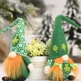 thumbnail image 6 of St. Patrick's Day Gnome Plush Doll Set Of 2 Different Designs Beard And 2 Braids Adjustable Hat Soft Knitted Fabric Home Decor Luck Ornaments For Family Friends, 6 of 8