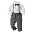 thumbnail image 1 of Gibobby Conjunto 3 uds. de sudadera y pantalón para niños Camisa Tops y pantalones de manga larga para niños pequeños, conjunto de otoño e invierno y monos(Gris, 12-18 Meses), 1 of 5