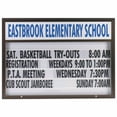 thumbnail image 3 of Aarco DMBM5272 Double Sided Marquee with Header - Clear Satin Anodized, 3 of 7