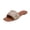 Brown, variant on Women's Sparkly Rhinestone Flat Sandals Summer Square Toe Glitter Bling Wedding Shoes Slide Sandals Black 5.5(36)