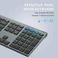 thumbnail image 3 of DK03 Bluetooth Keyboard and Mouse, Rechargeable Dual-Mode (Bluetooth + 2.4G) Wireless Keyboard and Mouse Combo, Multi-Device Keyboard for Mac, iPad, PC, Laptop, Desktop, Tablet, Smartphone, 3 of 7