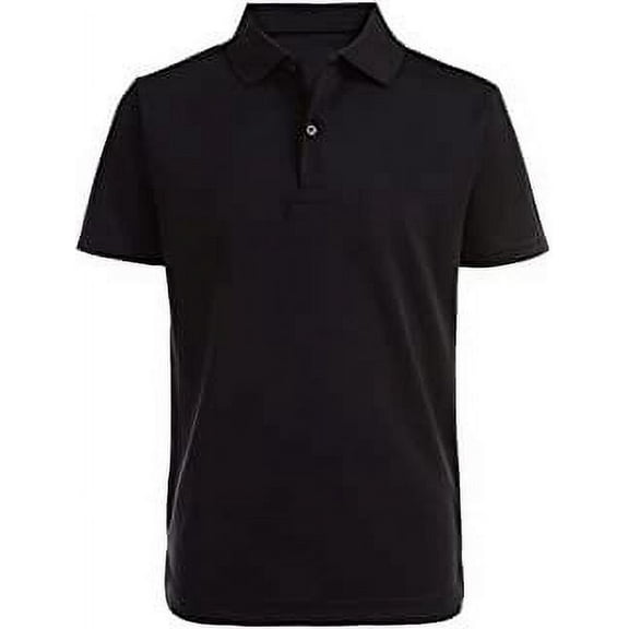 IZOD BLACK Boys' School Uniform Short Sleeve Polo Shirt, US 4T