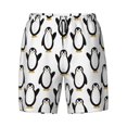 thumbnail image 4 of Lsque Mens Swim Trunks Lovely Penguin Pattern - Bathing Suit Compression Liner - Beach Swim Shorts Swimwear - (S-3XL) - Stretch Quick Dry -Small, 4 of 9