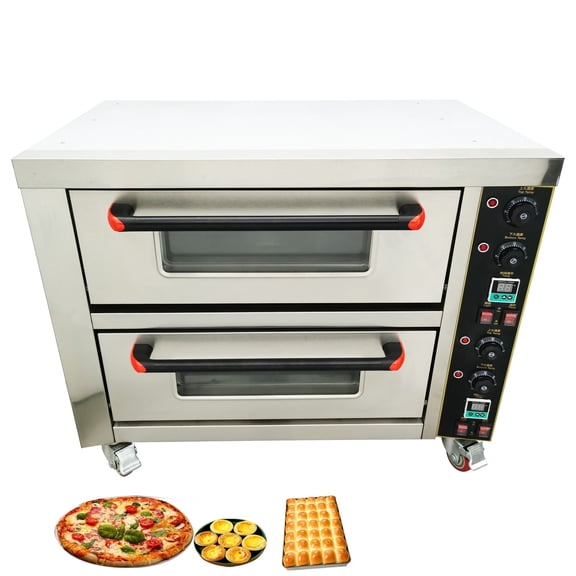 INTSUPERMAI Electric Double Decker Pizza Oven Baking Oven 220V 6.4KW