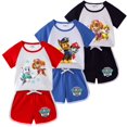 thumbnail image 2 of PAW Patrol-Camiseta de algodón para niños, 100%, conjuntos de pantalones cortos, Tops de dibujos animados y pantalones cortos, traje deportivo para niños y niñas, conjunto de ropa para niños, 2 of 5