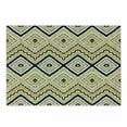 thumbnail image 1 of Ethnic Cutting Board, Native Motif with Rhombus Pattern Dots and Chevron Waves Print, Decorative Tempered Glass Cutting and Serving Board, Small Size, Yellow Black and White, by Ambesonne, 1 of 1