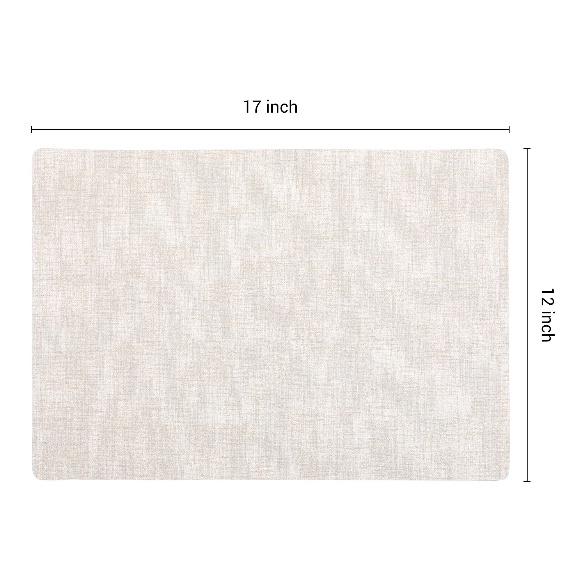 Unique Bargains Faux Leather Table Placemats for Kitchen Dining Table Light Beige 17x12in