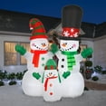 thumbnail image 2 of Holiday Living 12 Ft Snowman Family Internal Light Christmas Inflatable, 2 of 2