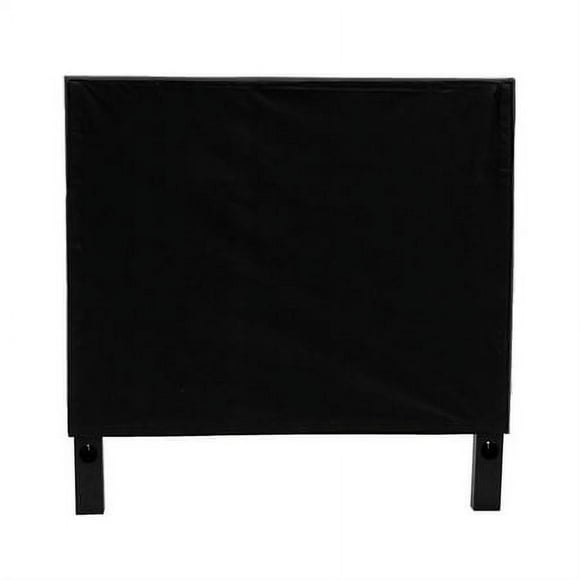 Poundex PU Upholstered Platform Bed, Twin, Black