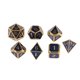thumbnail image 1 of Paquete de 7 dados de varios lados juego de dados D8 D10 D20 juego de dados poliédricos #1 Dorado-azul real perfke Dados poliédricos, 1 of 9