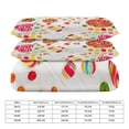 thumbnail image 2 of 3 Pcs Soft Bedding Set, Includes 1 Duvet Cover with Zipper And 2 Pillow Shams,Lollipop Food Candy Queen(90"×90"), 2 of 8