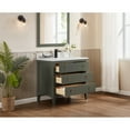 thumbnail image 4 of Legion Furniture WS2518-36-PG 36 in. Pewter Green Finish Solid Wood Sink Vanity, 1 ft. Artificial Stone Top, 4 of 4