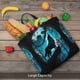 thumbnail image 5 of Fotbe Blue Full Moon Wolf Bolsa Tote con Estampado para Mujer, Bolsos con Cremallera, Bolsa de Hombro Casual de Gran Capacidad con Bolsillos Internos, 5 of 7
