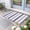 Purple, variant on Beige Grey Striped Door Mat Indoor Outdoor, Minimalist Farmhouse Stripe Non Slip Welcome Mat with Rubber Backing, Absorbent Fabric Front Door Mats Entryway Rug for Home Patio Entrance 18"x30"