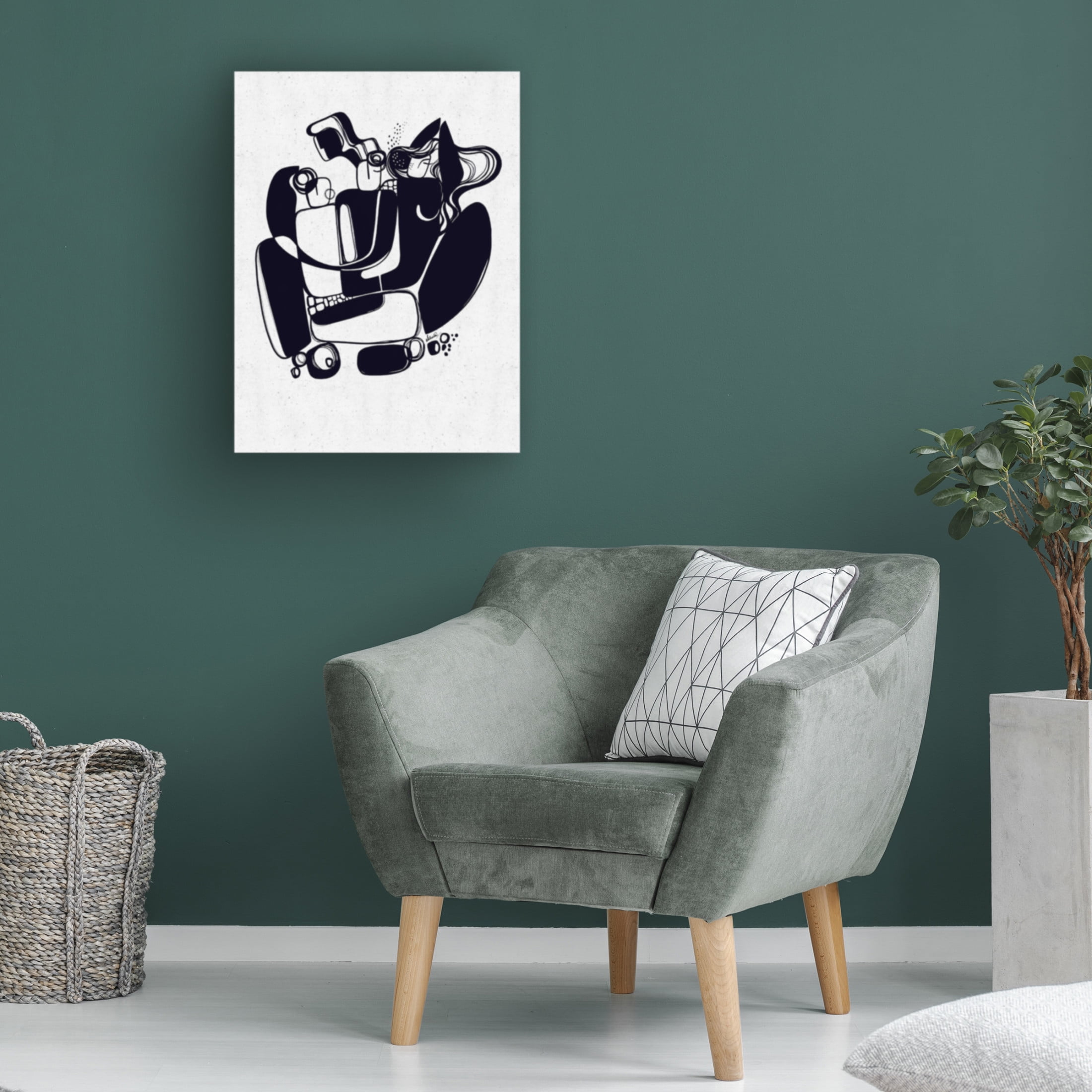 Canvas Wall Art - Ishita Banerjee 'Empêtre' Wall Art for Living Room, Bedroom, or Office Décor by Trademark Fine Art - 24 x 32 Inches