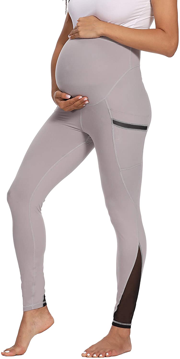 Mesh Materni Leggings with Side Pockets 