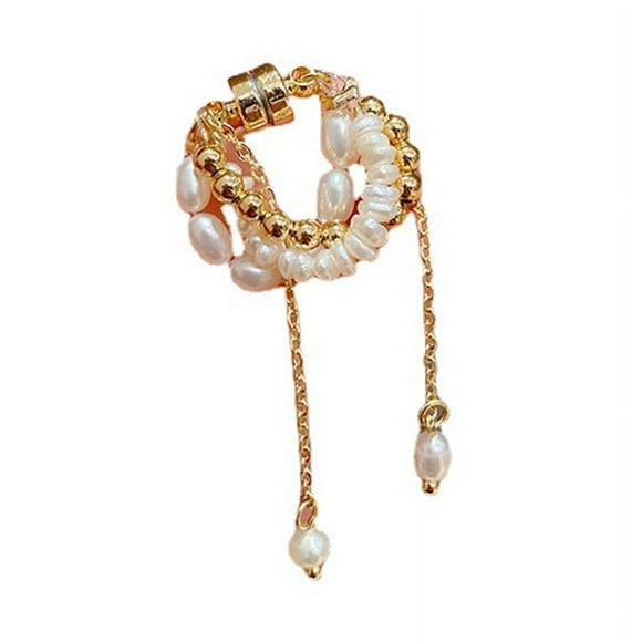Pearl Ear Clip Pearl Ear Cuff No Pearl Ear Cuff No Piecing Ear Clip Ear Clip No Need White Pearl Delicate Elegant Simple Ear Cuff With Chain