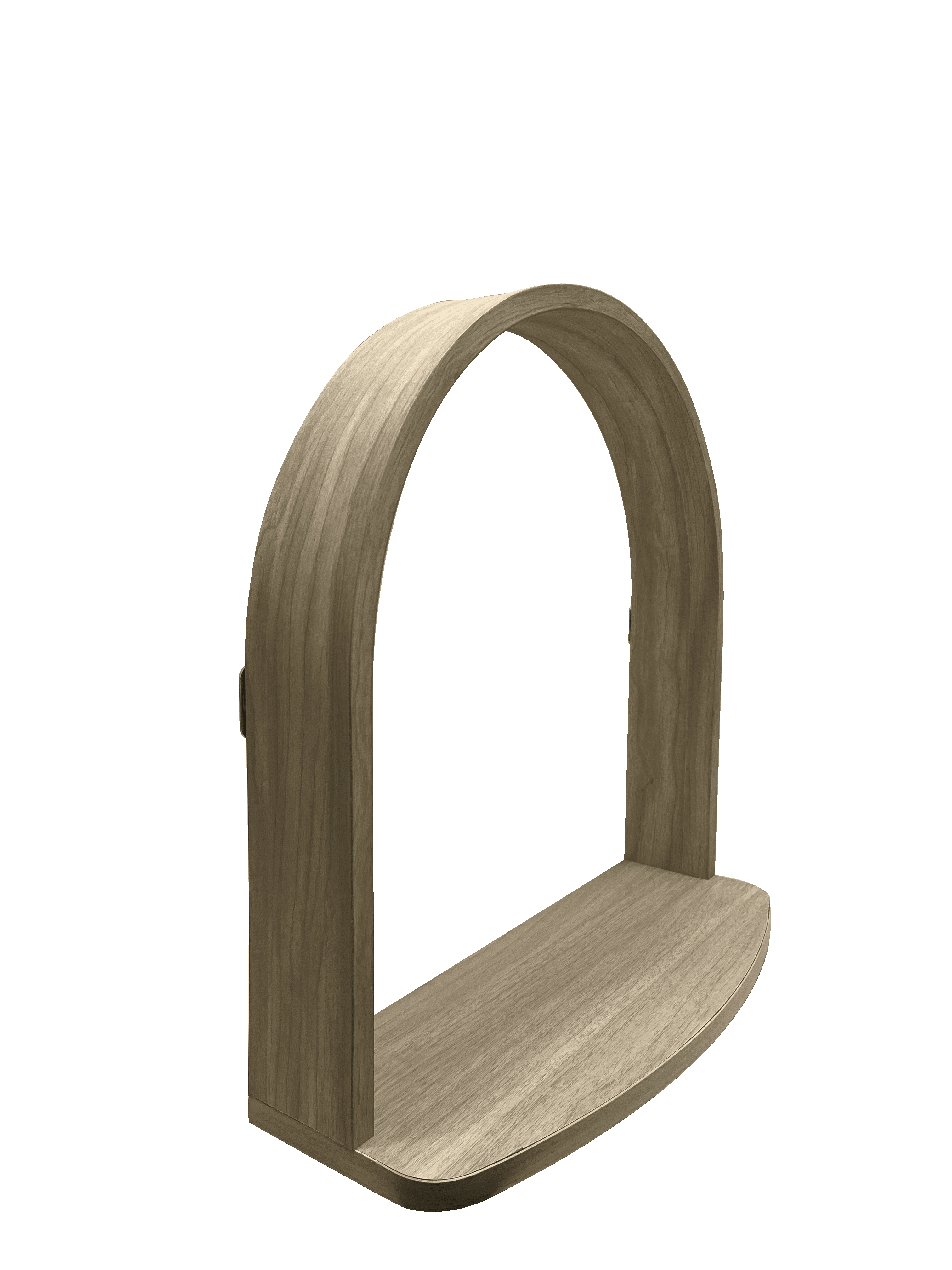 Mainstays 16 in Natural Wood Arch Floating Wall Shelf
