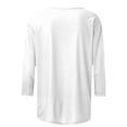 thumbnail image 5 of Seductiva Women's Classic-Fit 3/4 Sleeve 3/4 Length Sleeve Women Tops Casual Loose Fit Crew Neck T Shirts Cute Solid Three Quarter Length Tunic Tops Casual Solid Basic Tees Women Shirts Summer, 5 of 5