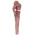 thumbnail image 5 of GERsome Womens Jogging Suits Sets Running Velour Outfit Zipper Warm Up 2 Pieces Hoodie and Pant Tracksuit, 5 of 7